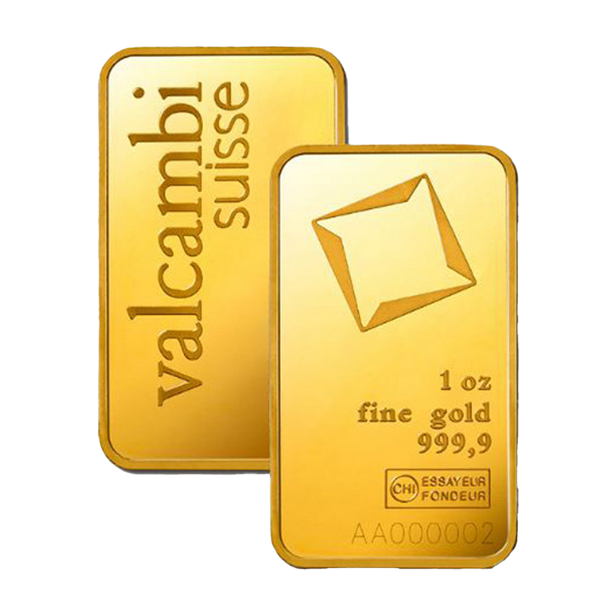 1 oz Gold Bar – Valcambi Suisse