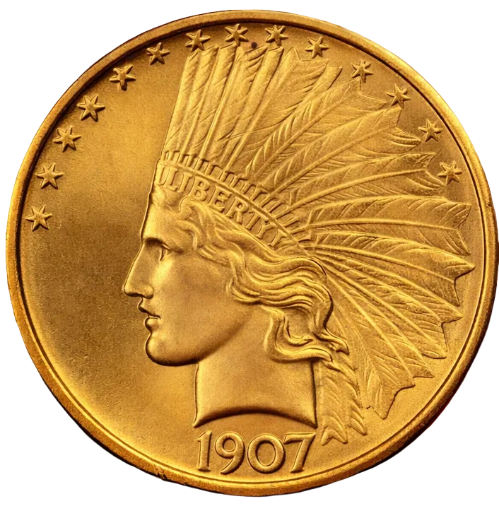 $10 Indian Head Gold Eagle Coin | 1907-1933 U.S. Gold Coin by Saint-Gaudens