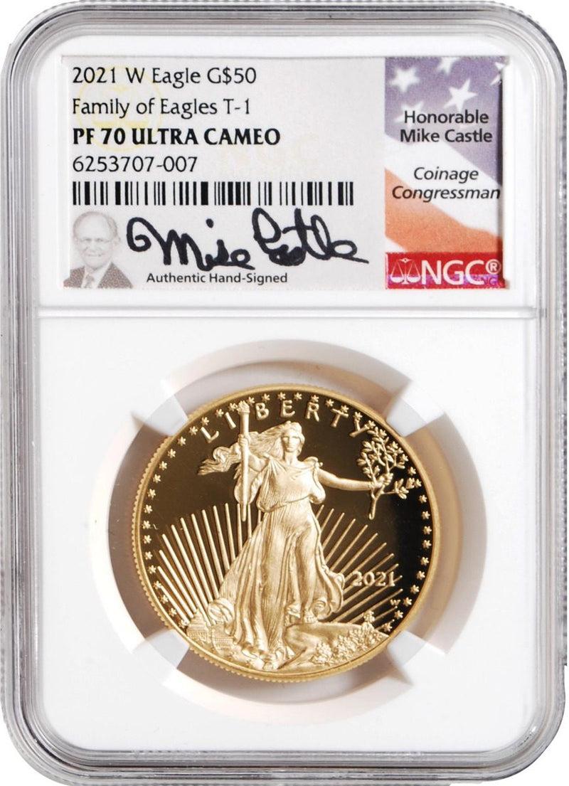 2021 Type 1 1 oz $50 Gold Eagle NGC PF70 Ultra Cameo – Last Year of Issue