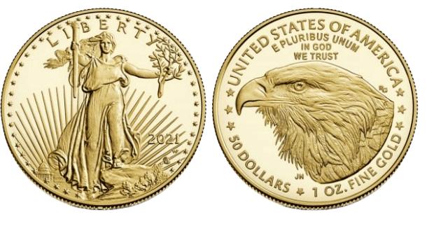2021 Type 2 1 oz $50 Gold Eagle NGC PF70 Ultra Cameo – First Year of Issue