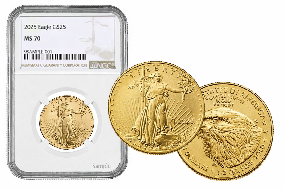 2025 1/2 oz American Gold Eagle Coins