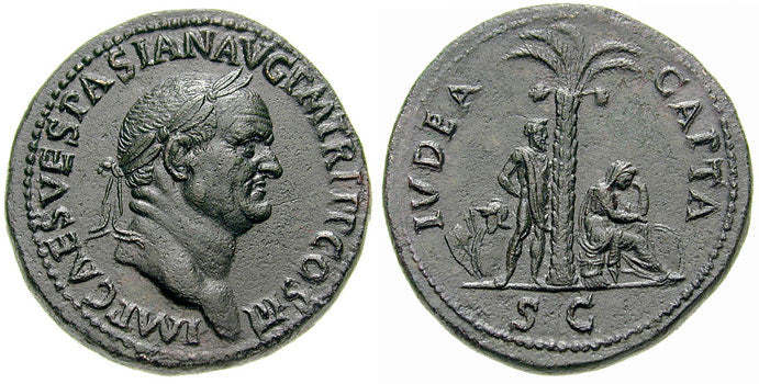 Judaea Capta Sestertius 71 AD | Vespasian Roman Coin